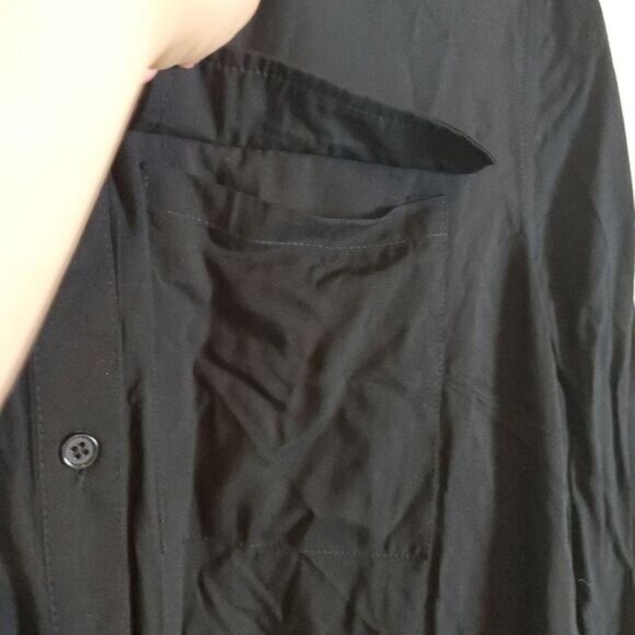 Fashion Nova Black You Better Work Button-up Polo Shirt Size 1X - Picture 4 of 8
